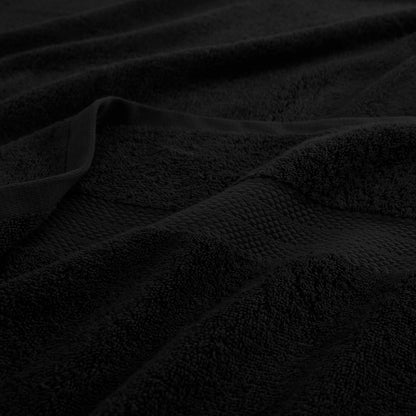 100% Cotton Bath Towels Set of 10, 2 Large Bathroom Towels, 4 Soft Hand Towels for Bathroom, 4 Wash Towels for Body, Large Gym Shower Towels Hotel Quality, Absorbent Towels - Black