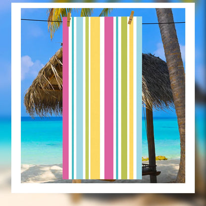 Beach Towel Big Beach Energy Stripe Series Microfiber Towels Large Bath Towels Beach Towels