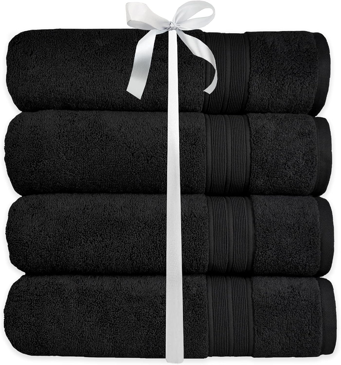 Bath Towels, 100% Cotton Towels for Bathroom, Super Soft, Shower Towels, Bathroom Towels, Higher Absorbency, Lower Lint, Pack of 4 Large Bath Towels, 500 GSM (Magnet)